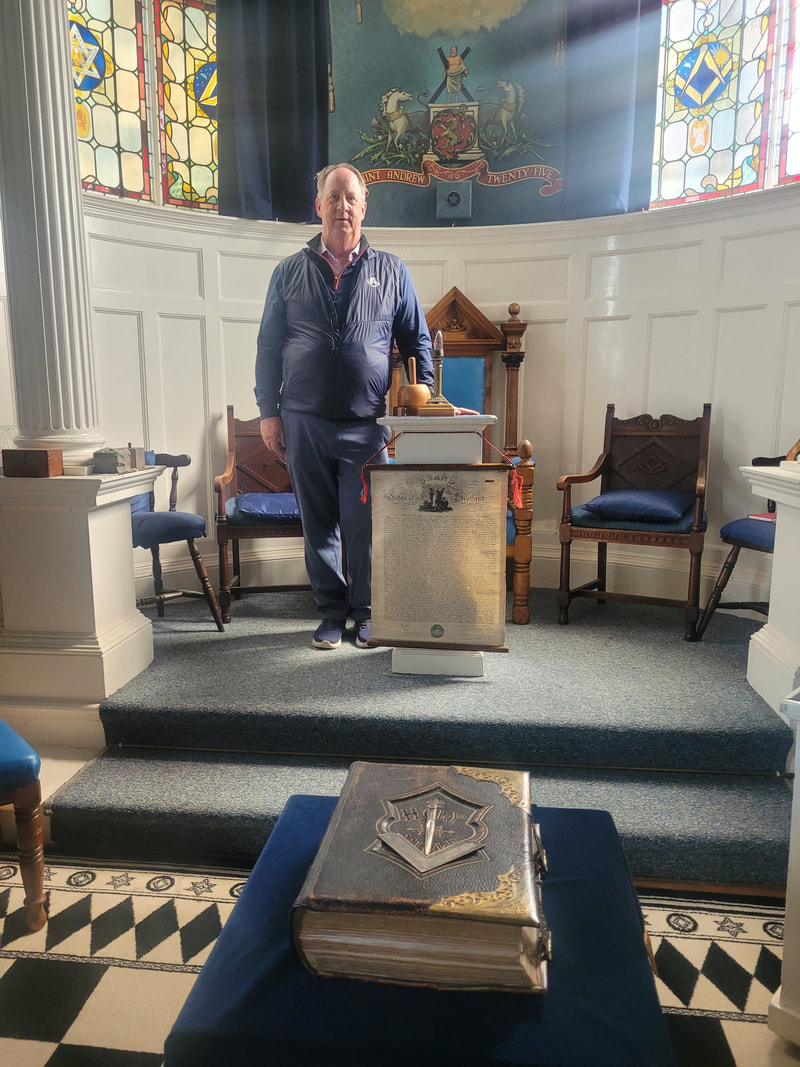 this is bro. charles dane a MM from the dupont lodge no.289 in hopewell virgina who had a look around our lodge on the 22nd june 2024