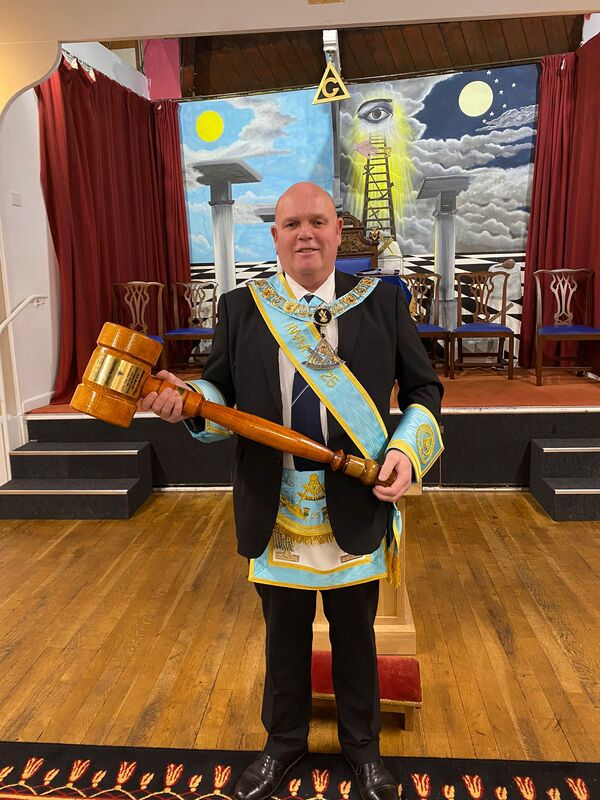 our rwm brother john niven holding the travelling gavel